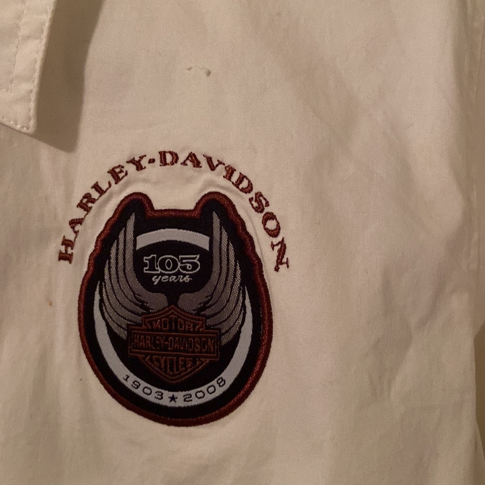 Ladies Harley Davidson white long sleeve shirt (I wear a 16) - Picture 2 of 5